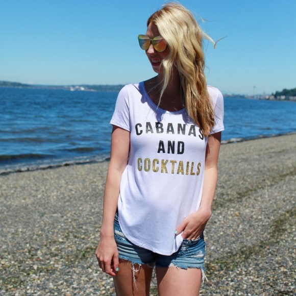 🌟SUPER SALE🌟 CABANAS AND COCKTAILS graphic tee - Picture 2 of 8